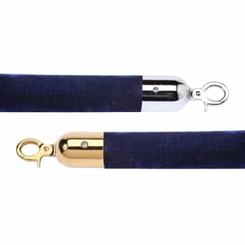 Economy 1.5" Velvet Rope Blue - 8 Feet