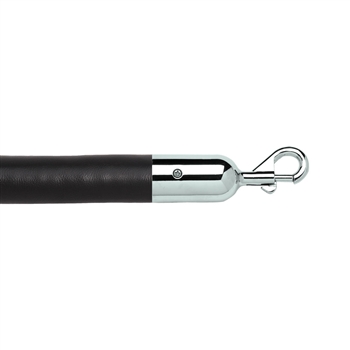 Black Leather-like Stanchion Rope