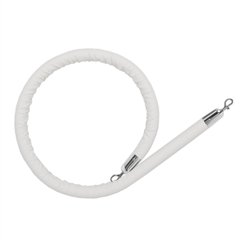 White Leather-like Stanchion Rope