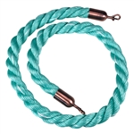 "Q-Boss" Crowd Control Stanchion Rope 1.5" Diam. Mint-Green (#902)
