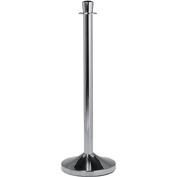 BARRIER SYSTEM BASE & POST, CLASSIC, CHROME 15â€³ DIA. X 40â€³ H