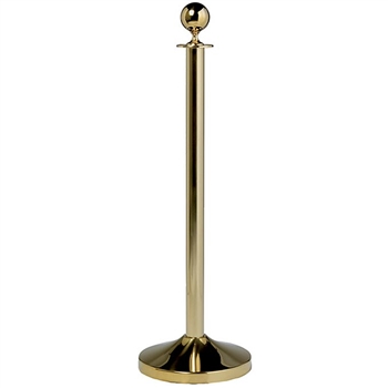 BARRIER SYSTEM BASE & POST, CLASSIC, GOLD 15â€³ DIA. X 40â€³ H