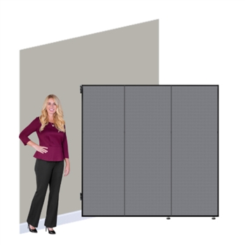 Study Carrel - 6'H x 5' 6"L - 3 Panel - Designer Fabrics