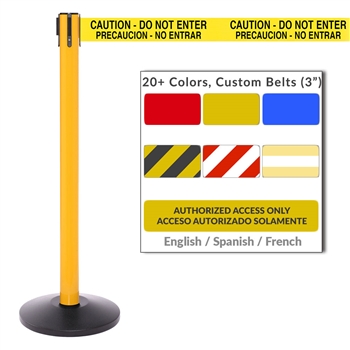 SafetyPRO Xtra - 3" inch wide belt barrier.