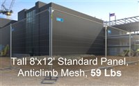 Temporary Construction Fence Tall 8'x12' Standard Panel, Anticlimb Mesh, 59 Lbs