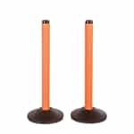 ChainBoss Indoor/Outdoor 3" molded stanchion with orange post and fillable base (2 pack)