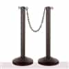 ChainBoss Indoor/Outdoor 3" molded stanchion with black post, fillable base and 10' of 2" Black plastic Chain (2 pack)