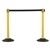 US Weight Sentry Stanchion, Yellow HDPE Post, Black 6.5' ft. Belt (2-Pack)