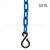 Chainboss BLUE Plastic Safety 2" Chain UV Resistant - 10ft bag with S-hooks (Multi-Pack)