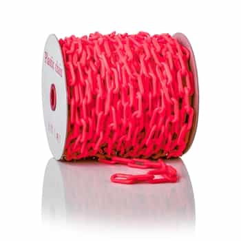 ChainBoss High tensile strength 2" red plastic chain with UV protection (125' reel)