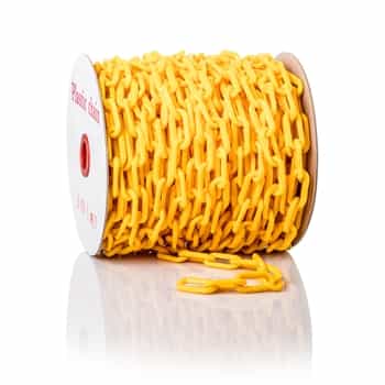 ChainBoss High tensile strength 2" yellow plastic chain with UV protection (125' reel)