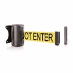 US Weight Black wall mount & 13' "Caution - Do Not Enter" belt