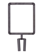 US Weight Plastic Stanchion Sign Holder with Plexiglass Covers for ChainBoss and Sentry Stanchions