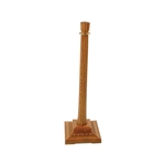 Wood Rope Post with Square Base - W413