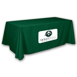 OpenBack (3-Sided) Trade Show Table Throw: Simple Applique