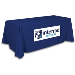 ClosedBack (4-Sided) Trade Show Table Drape: Simple Applique