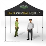 Deluxe 10x10 Logo Tent; incredible 10x10 tent with logo, incredibly affordable.