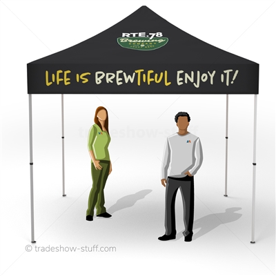 Deluxe 10x10 Logo Tent; incredible 10x10 tent with logo, incredibly affordable.