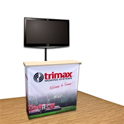 Impact Fabric Counter and TV Stand Kiosk