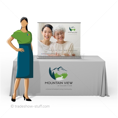 Sabre 36" Retractable Table Top Banner Display