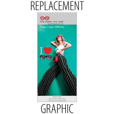 Replacement Sabre40" Retractable Banner