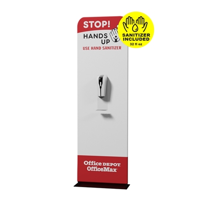 2ft Portable Hand Sanitizer Station with graphic