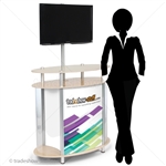 Portable Showcase Trade Show Monitor Kiosk