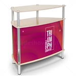 Trapezoid Portable Trade Show Counter (w/Graphics)