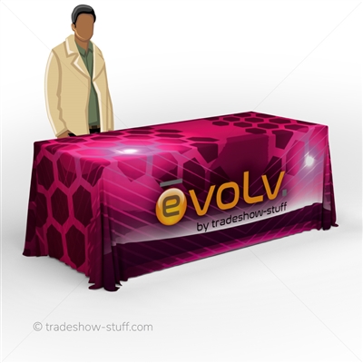 evoLv. Wrinkle-release Custom Printed Table Throw (Full Design)