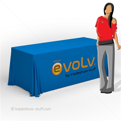 evoLv. Wrinkle-release Table Throw with Logo (full-color)