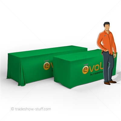 evoLv. Wrinkle-release Convertible Custom Table Throw (Color Logo)