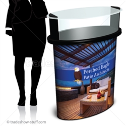 SOLO Mini Glass Portable Trade Show Podium