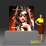 Backlit Captivate 5ft Fabric Pop Up Display