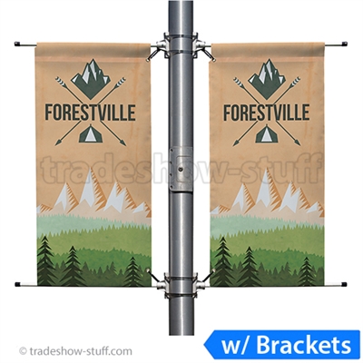 18in Double-Span Street Pole Banner