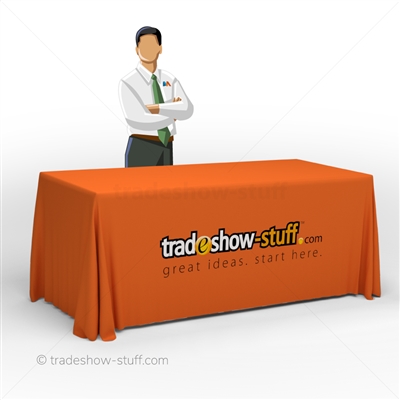 3-sided Trade Show TableCloths with full-color logo