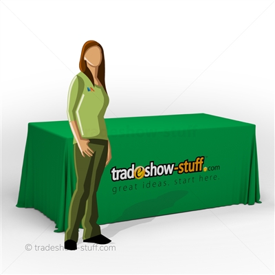 4-sided Trade Show TableCloths with logo