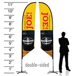 11ft Feather Advertising Flags - Double sided