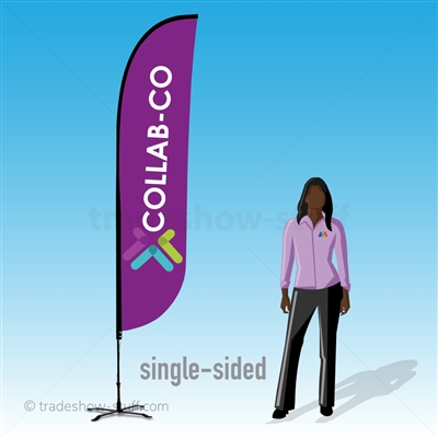 tradeshow-stuff Custom Feather Flags - Single-sided