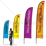 tradeshow-stuff Outdoor Banner Flags - Single-sided; straight-cut bottom