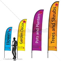 tradeshow-stuff Outdoor Banner Flags - Single-sided; straight-cut bottom