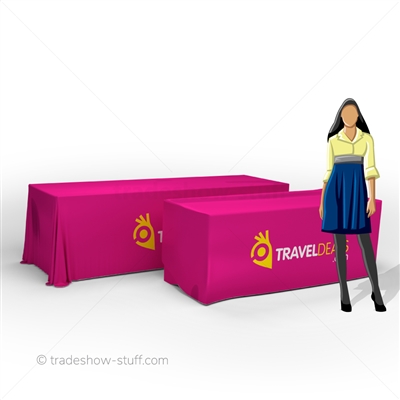 Convertible Trade Show Table Cover w/Full Color Logo