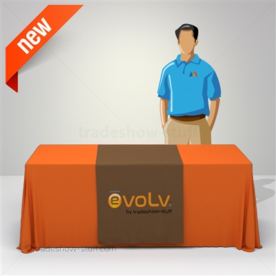 Table Runner with Logo; 30" wide, full-color dye-sublimation printed