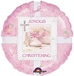 PINK Christening foil balloon