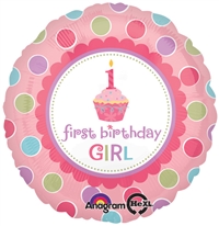 18 inch Super Little Cupcake GIRL foil balloon