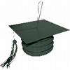 BLACK Grad Cap Paper Lantern Weight