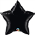 20 inch Star Qualatex Foil BLACK, Price Per Pack of 10