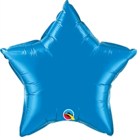 Qualatex 20 inch Star shaped foil balloon blue