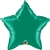 Qualatex 20 inch Star shaped foil balloon Emerald Green