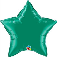Qualatex 20 inch Star shaped foil balloon Emerald Green