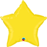 Qualatex 20 inch Star shaped foil balloon yellow